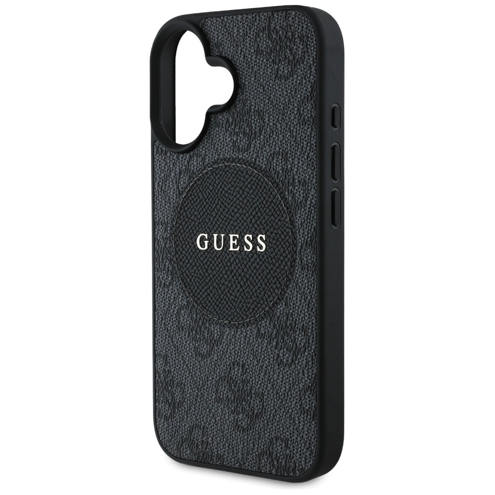 MagSafe cover til Apple iPhone 16, Guess, 4G Circle Classic Logo, Sort
