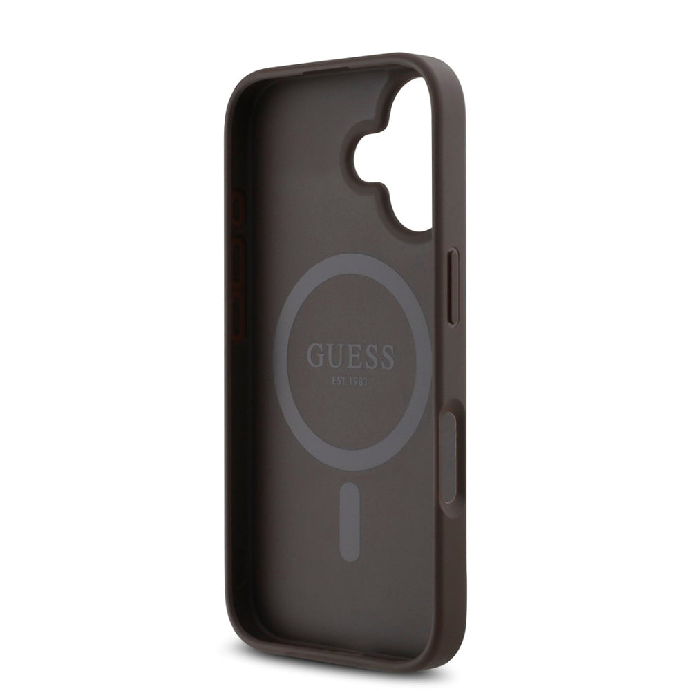 MagSafe cover til Apple iPhone 16, Guess, 4G Classic, Brun