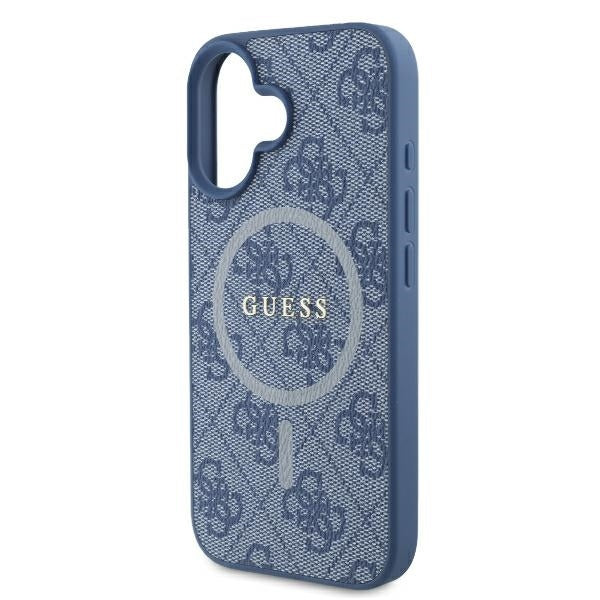 MagSafe cover til Apple iPhone 16, Guess, 4G Ring Classic Logo, Blå