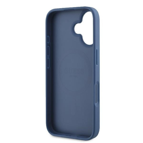 MagSafe cover til Apple iPhone 16, Guess, 4G Ring Classic Logo, Blå