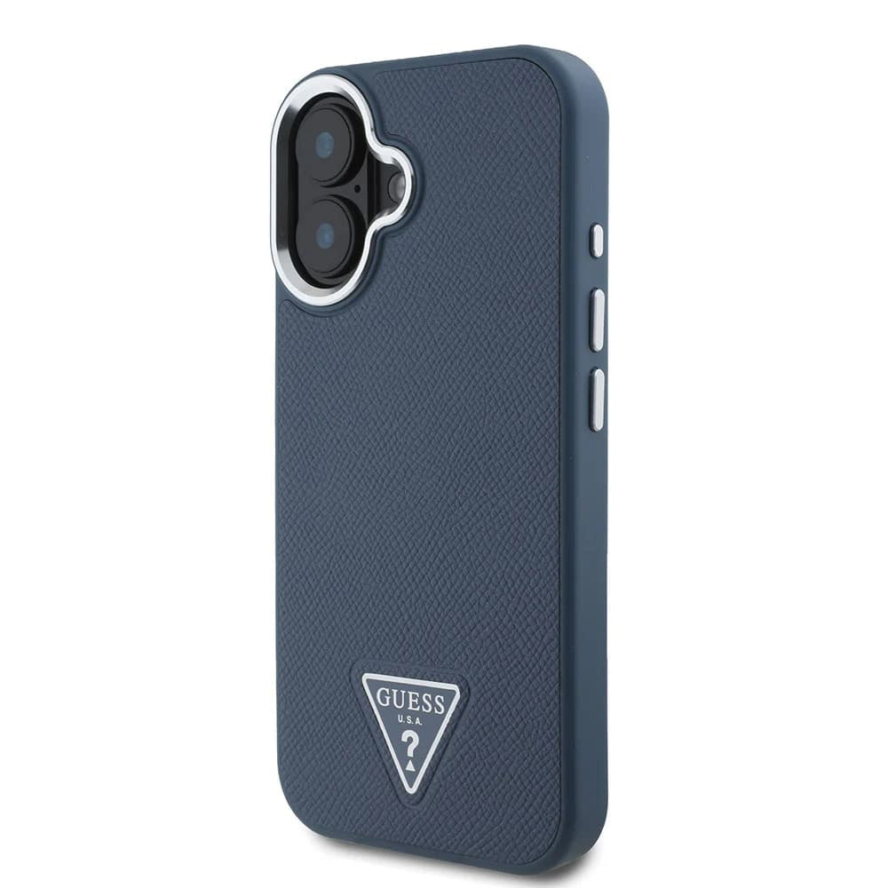 MagSafe cover til Apple iPhone 16, Guess, Grained Triangle Logo, Sort