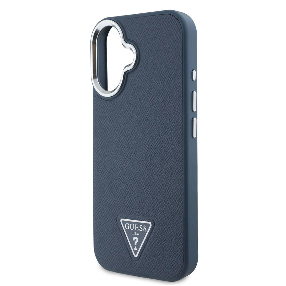 MagSafe cover til Apple iPhone 16, Guess, Grained Triangle Logo, Sort