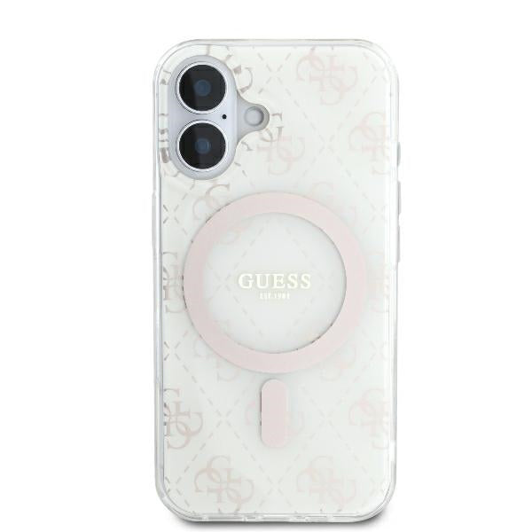 MagSafe cover til Apple iPhone 16, Guess, IML 4G Background, Hvid