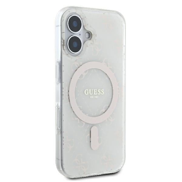 MagSafe cover til Apple iPhone 16, Guess, IML 4G Background, Hvid