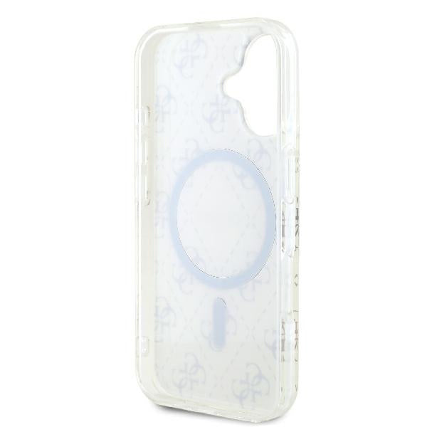 MagSafe cover til Apple iPhone 16, Guess, IML 4G Background, Hvid