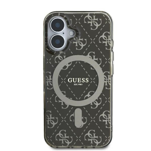 MagSafe cover til Apple iPhone 16, Guess, IML 4G Background, Brun