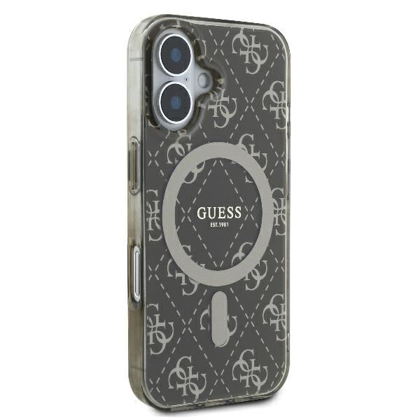 MagSafe cover til Apple iPhone 16, Guess, IML 4G Background, Brun
