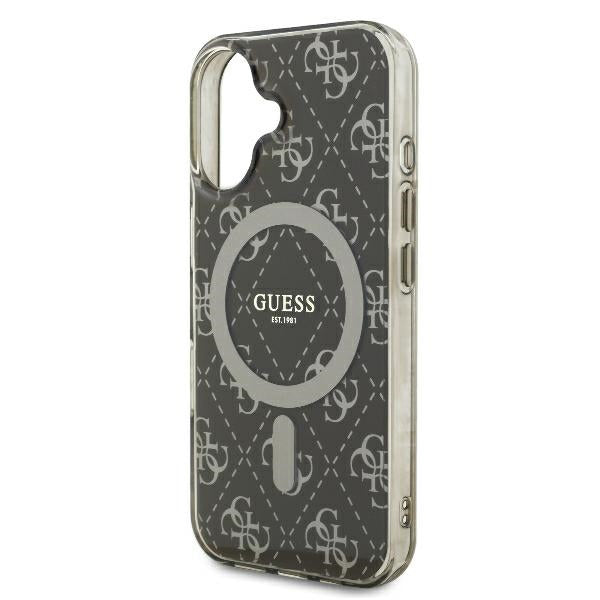 MagSafe cover til Apple iPhone 16, Guess, IML 4G Background, Brun