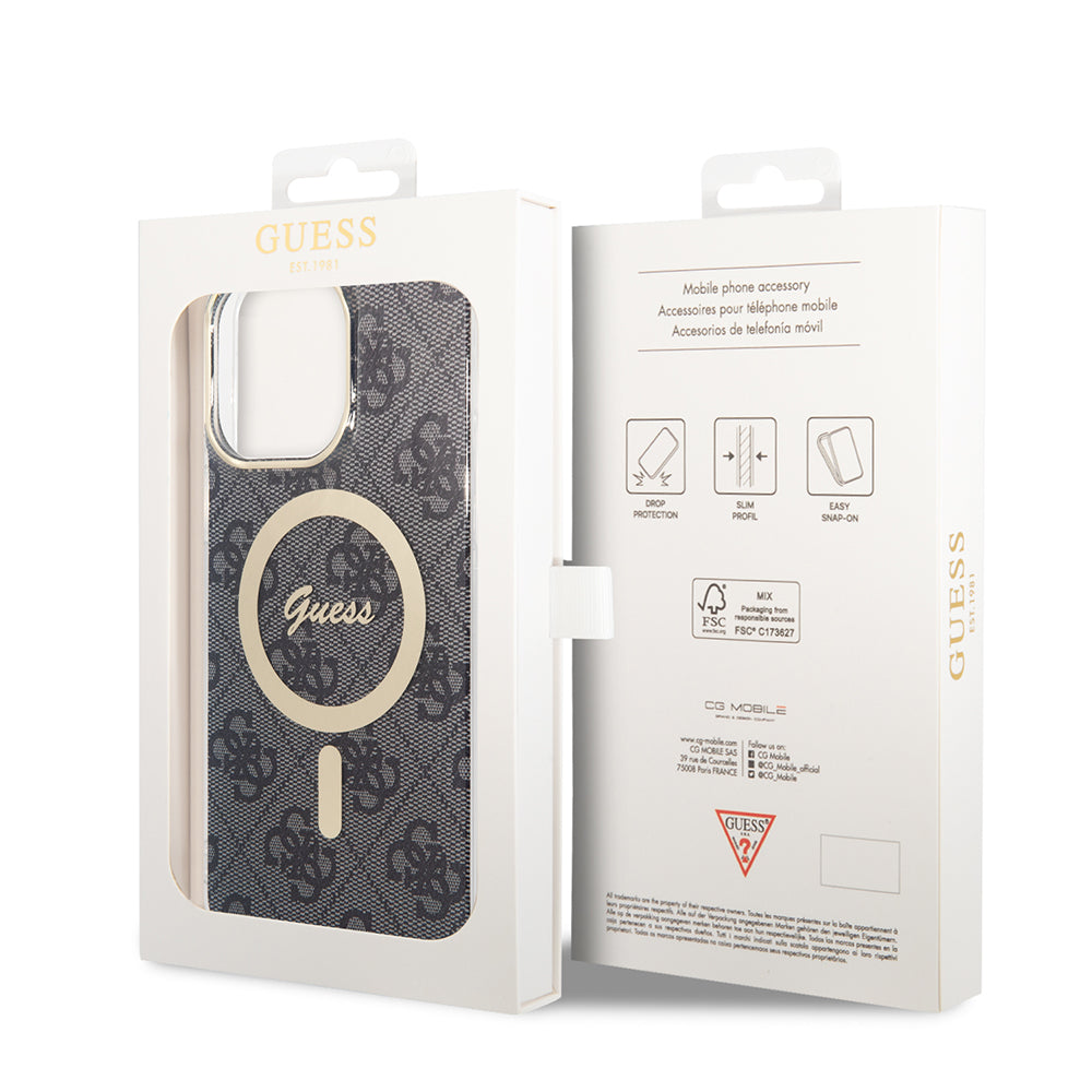 MagSafe cover til Apple iPhone 16, Guess, IML 4G, Sort