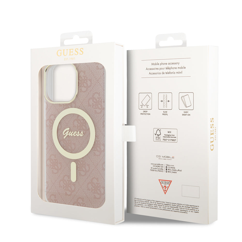 MagSafe cover til Apple iPhone 16, Guess, IML 4G, Pink