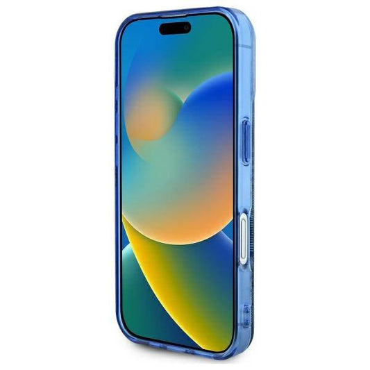 MagSafe cover til Apple iPhone 16, Guess, IML Peony On 4G Background, Blå