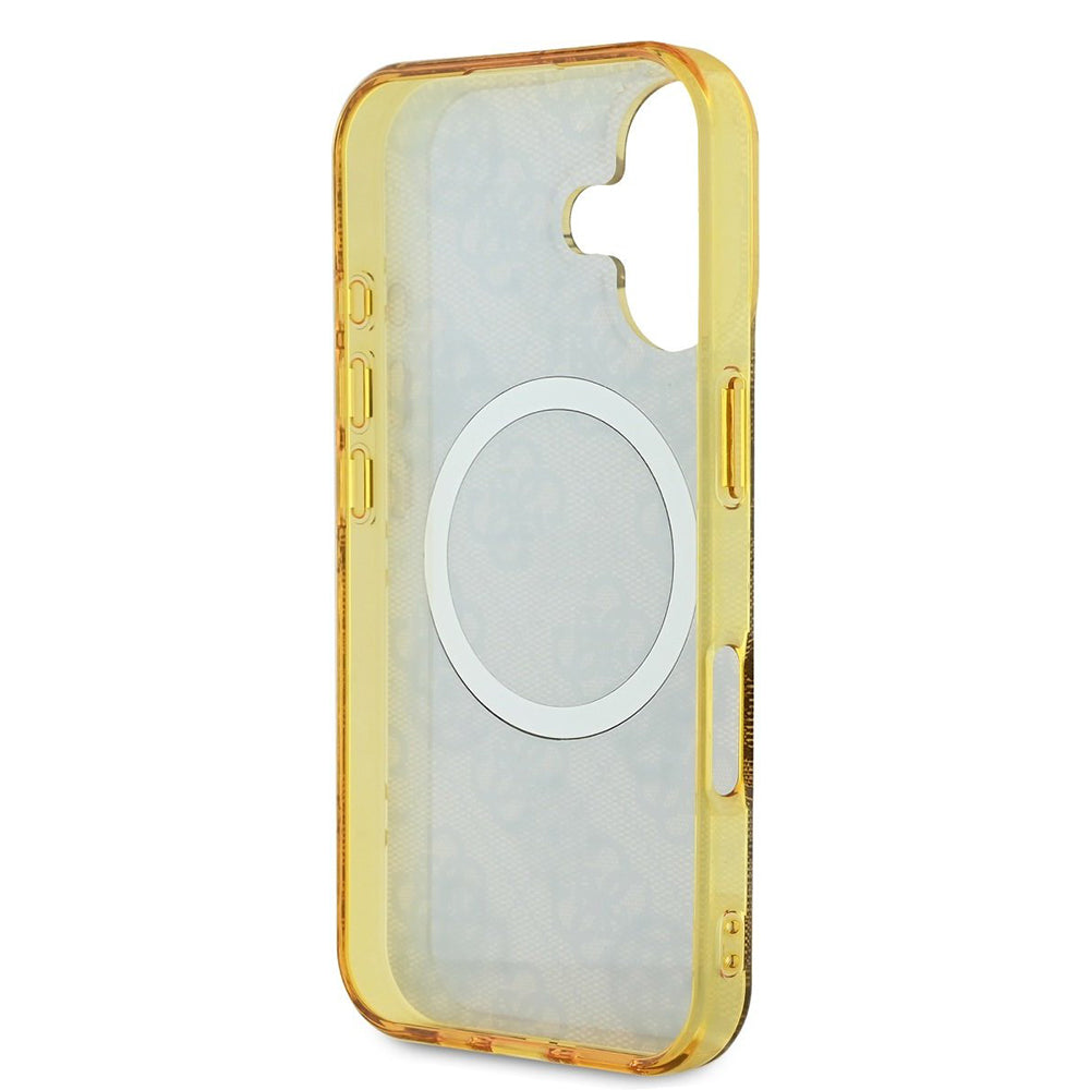 MagSafe cover til Apple iPhone 16, Guess, IML Peony On 4G Background, Brun