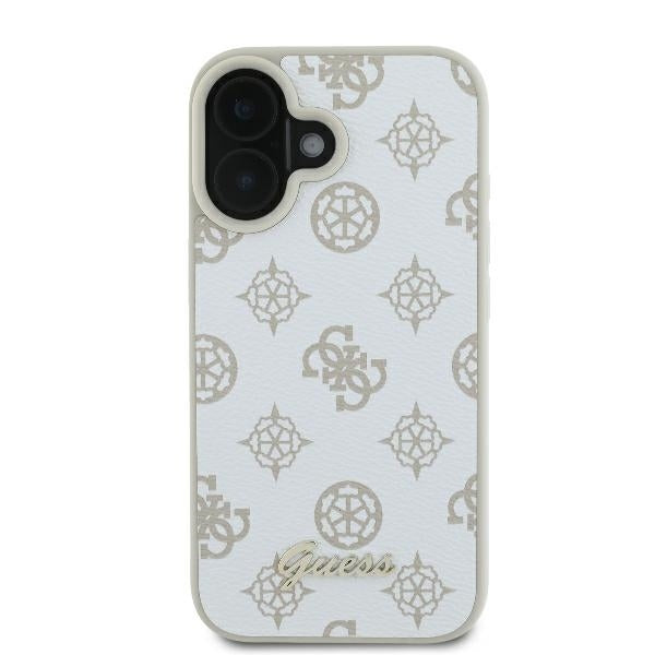 MagSafe cover til Apple iPhone 16, Guess, Peony Script, Hvid