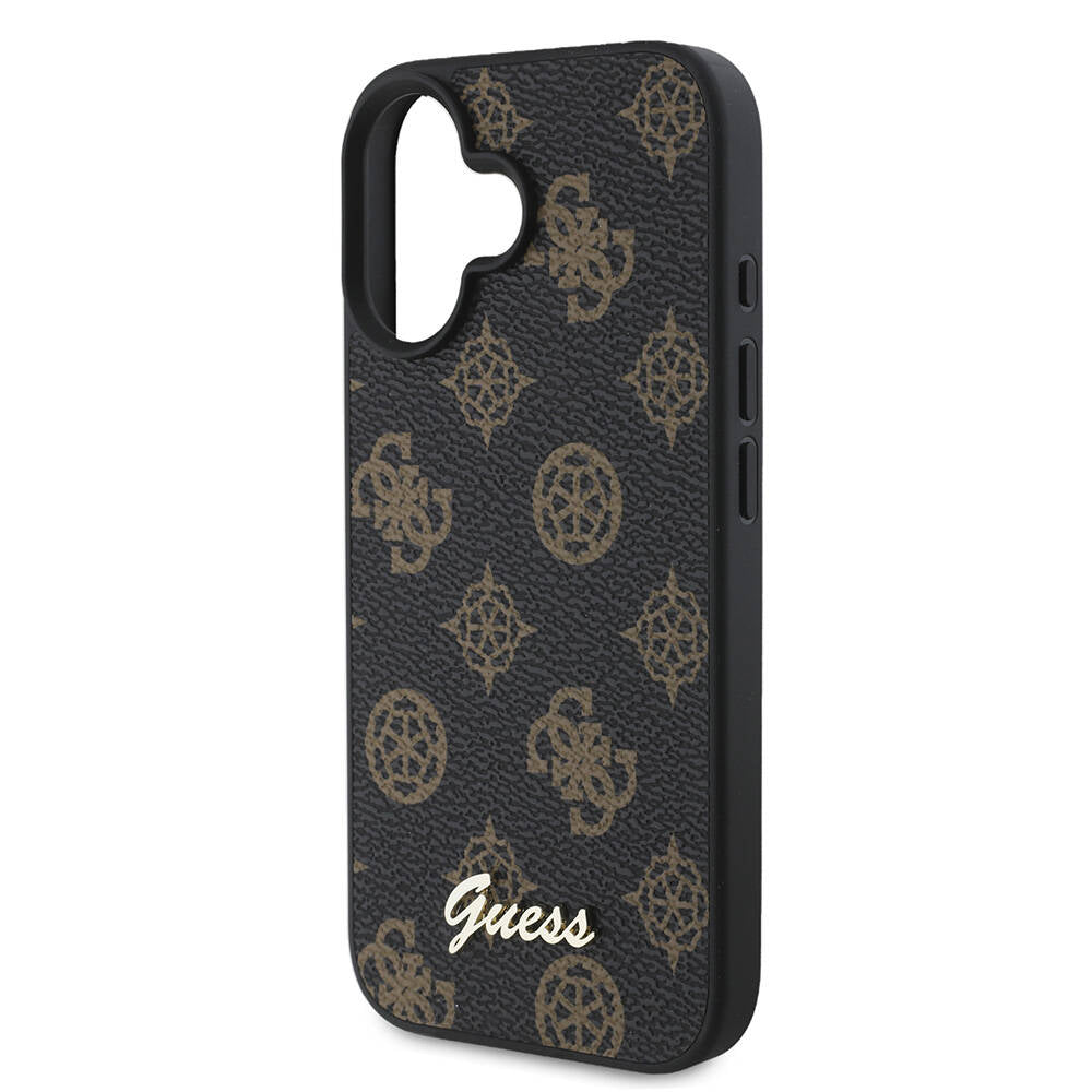 MagSafe cover til Apple iPhone 16, Guess, Peony Script, Sort