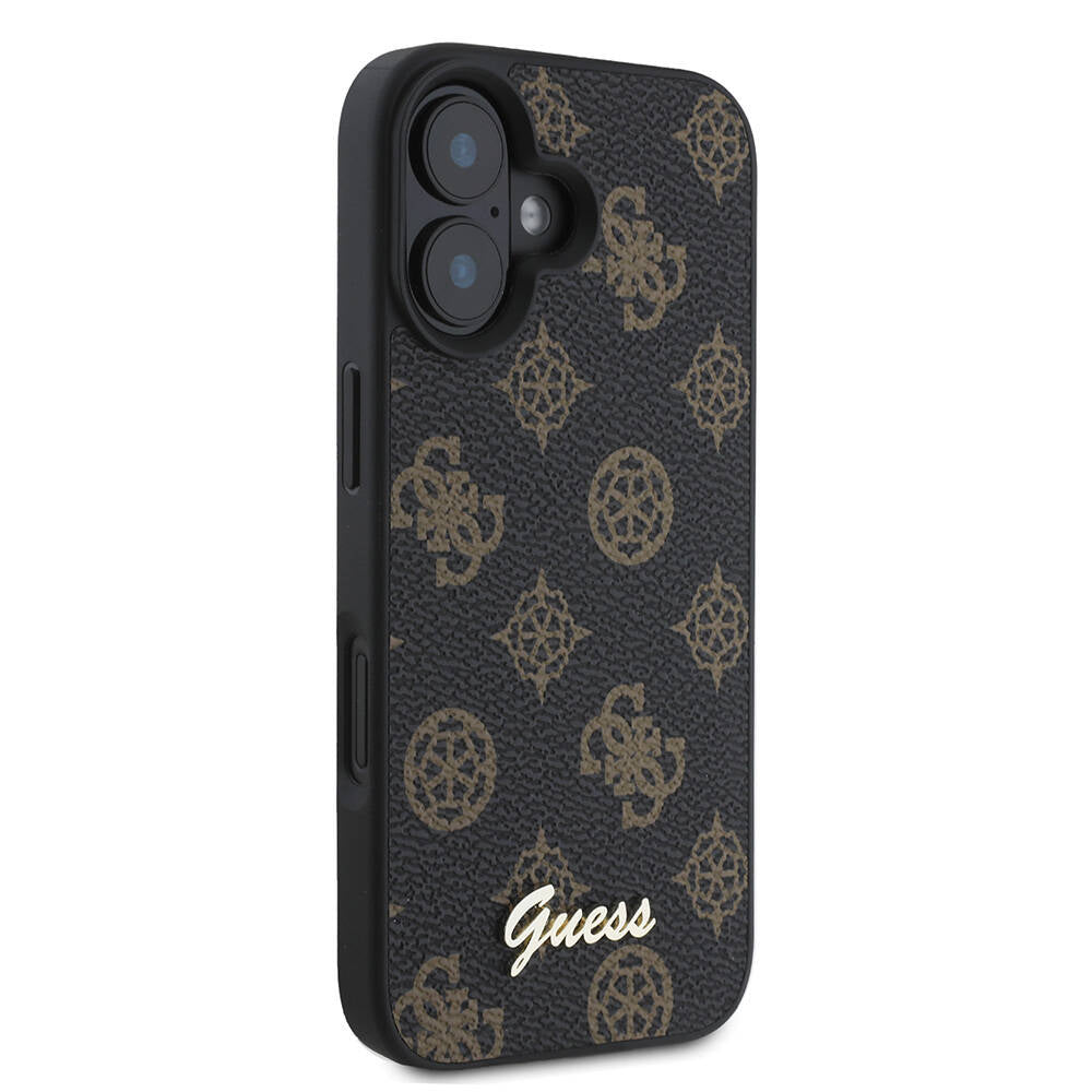 MagSafe cover til Apple iPhone 16, Guess, Peony Script, Sort