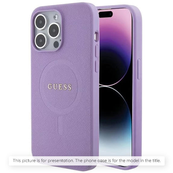 MagSafe cover til Apple iPhone 16, Guess, Saffiano, Lilla