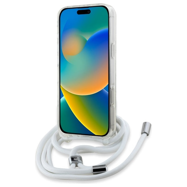 MagSafe cover til Apple iPhone 16, Karl Lagerfeld, IML Crossbody Karl's Head, Transparent