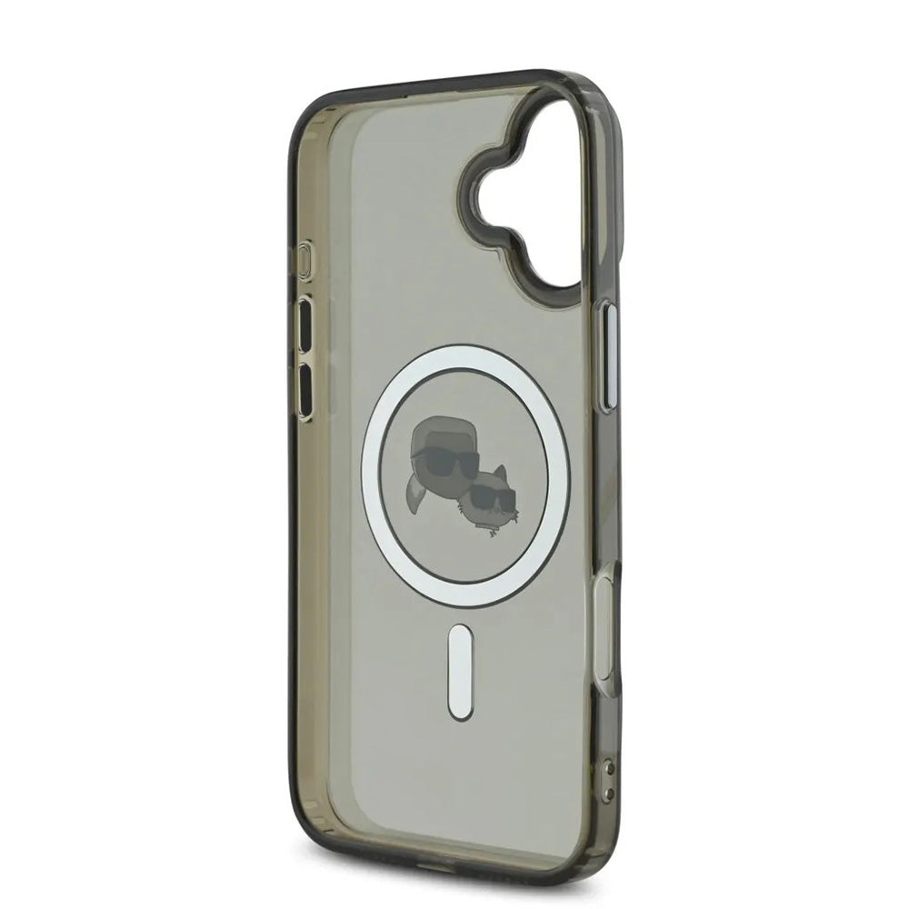 MagSafe cover til Apple iPhone 16, Karl Lagerfeld, IML Metal Karl & Choupette's Heads, Sort