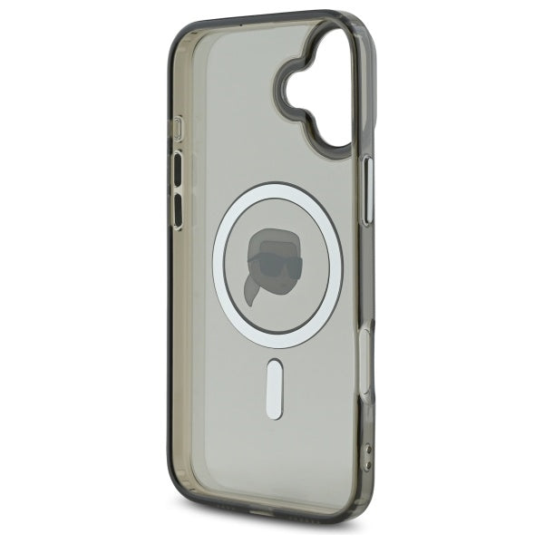 MagSafe cover til Apple iPhone 16, Karl Lagerfeld, IML Metal Karl's Head, Sort