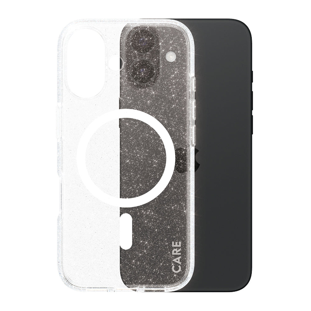 MagSafe cover til Apple iPhone 16, PanzerGlass, Care Urban Combat Star Lit, Transparent Hvid