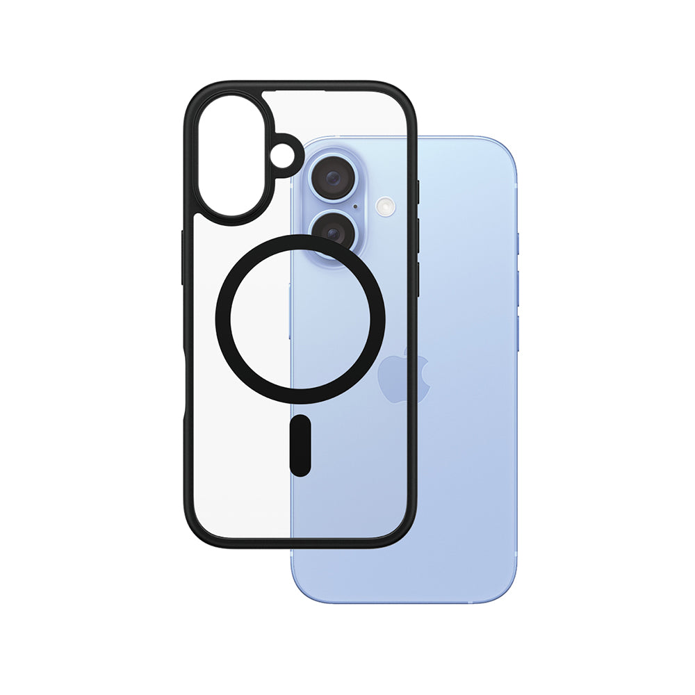 MagSafe cover til Apple iPhone 16, PanzerGlass, Frame, Sort Transparent