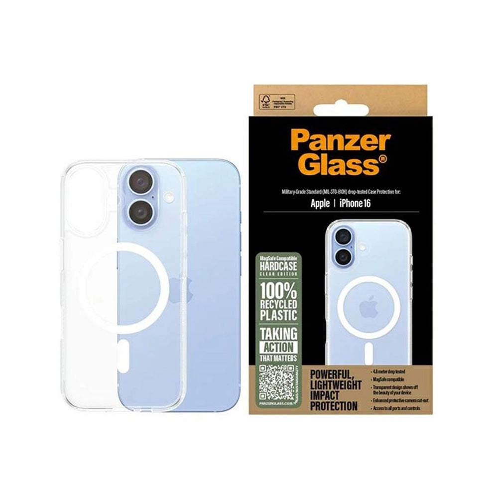 MagSafe cover til Apple iPhone 16, PanzerGlass, HardCase, Hvid Transparent