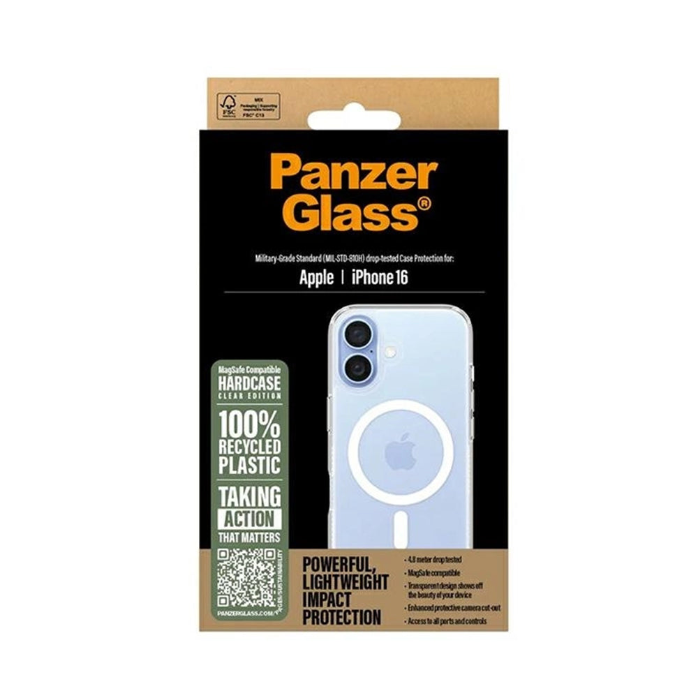 MagSafe cover til Apple iPhone 16, PanzerGlass, HardCase, Hvid Transparent