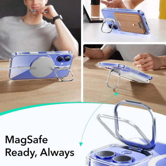 MagSafe Case for Apple iPhone 16 Plus, ESR, Classic Hybrid Kickstand Slide, Transparent