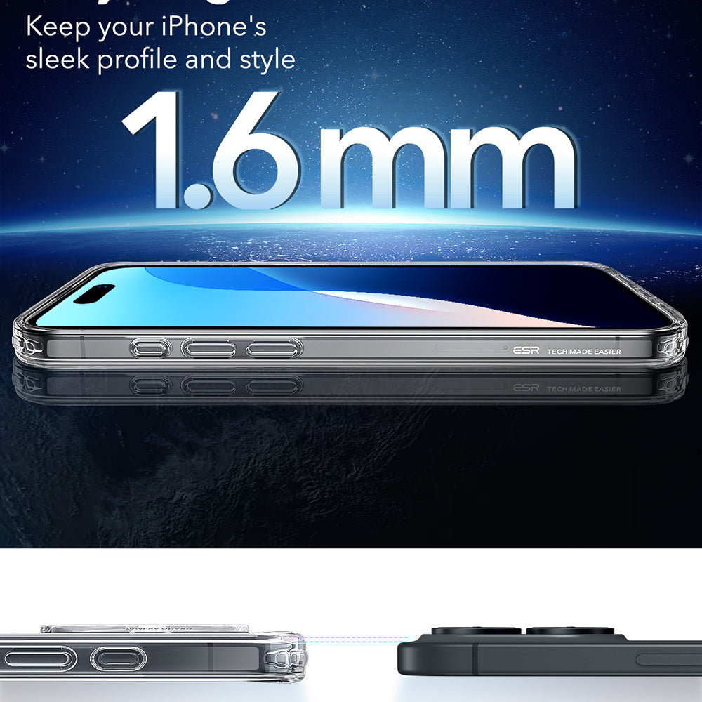 MagSafe cover til Apple iPhone 16 Plus, ESR, Classic Hybrid, Transparent