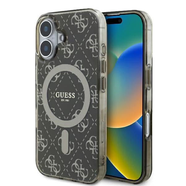 MagSafe cover til Apple iPhone 16 Plus, Guess, IML 4G Background, Brun