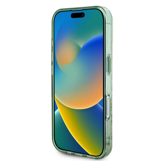 MagSafe cover til Apple iPhone 16 Plus, Guess, IML Flower & Tonal Circle, Grøn