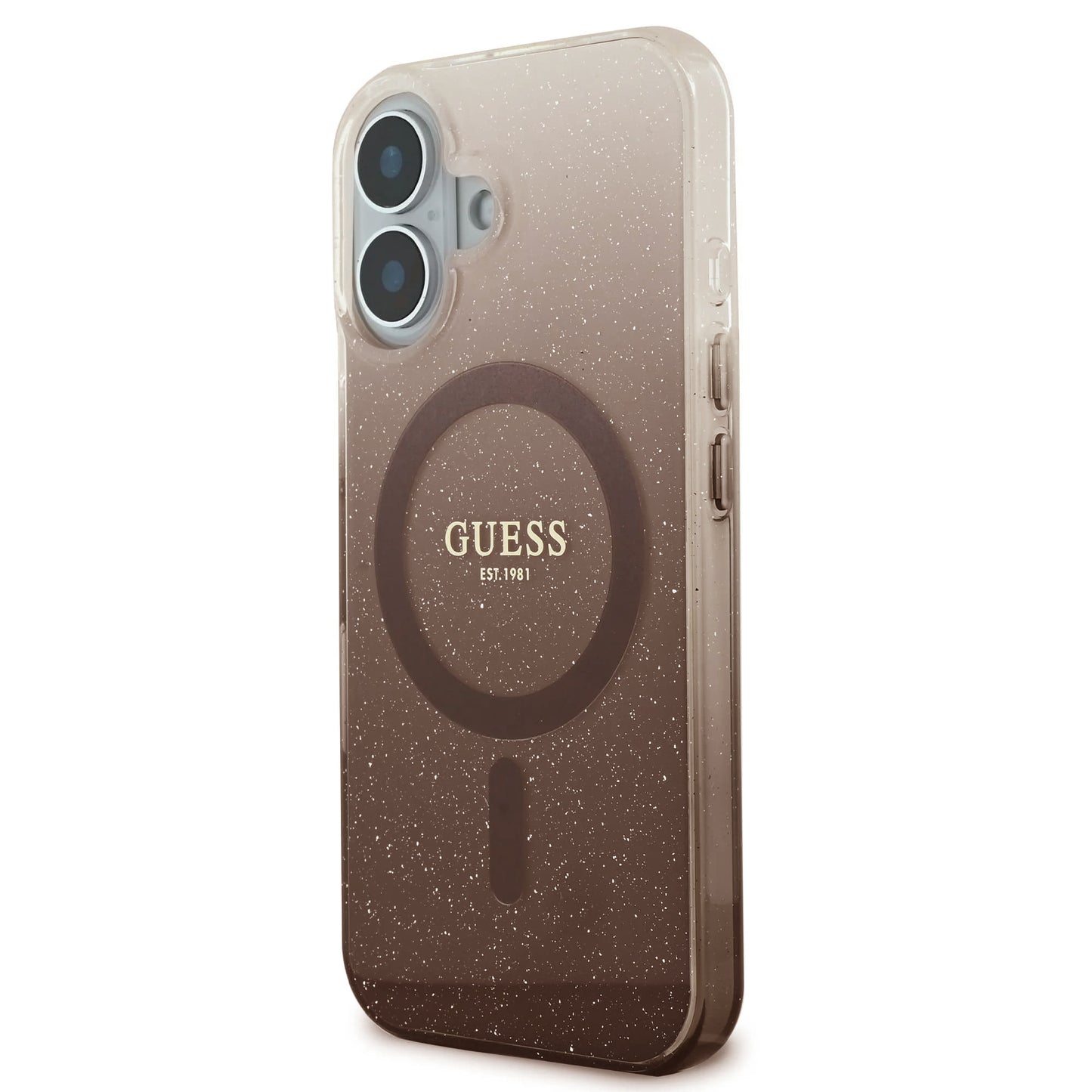 MagSafe cover til Apple iPhone 16 Plus, Guess, IML Glitter Gradient, Brun
