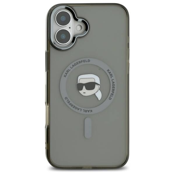 MagSafe cover til Apple iPhone 16 Plus, Karl Lagerfeld, IML Karl's Head, Sort