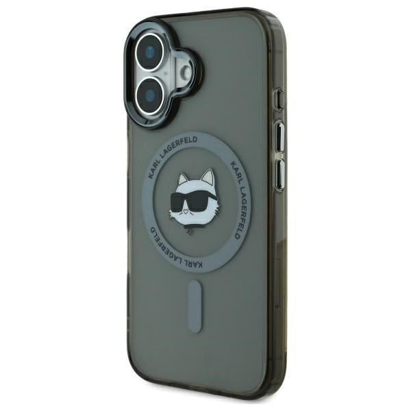 MagSafe cover til Apple iPhone 16 Plus, Karl Lagerfeld, IML Metal Choupette's Head, Sort