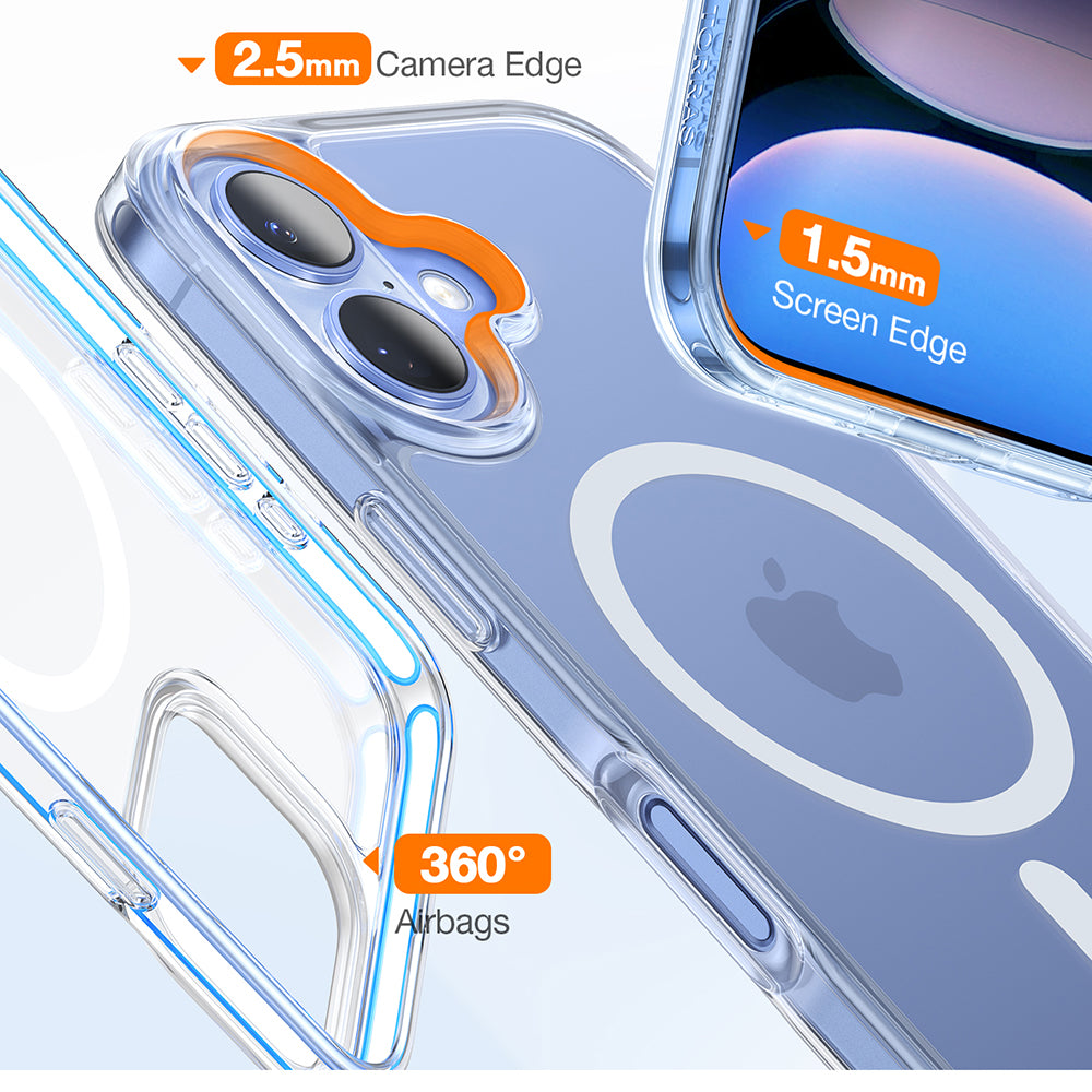 MagSafe cover til Apple iPhone 16 Plus, Torras, Diamond, Transparent