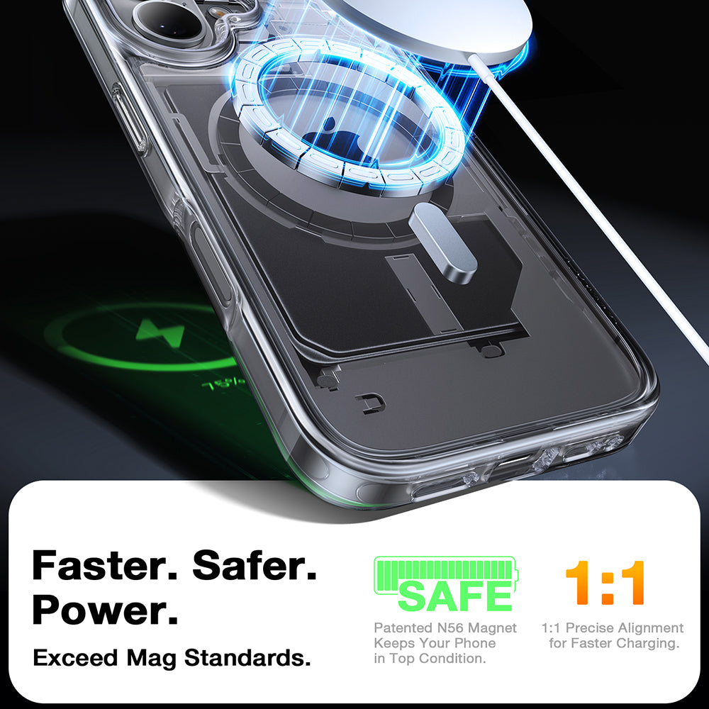 MagSafe cover til Apple iPhone 16 Plus, Torras, Diamond, Transparent