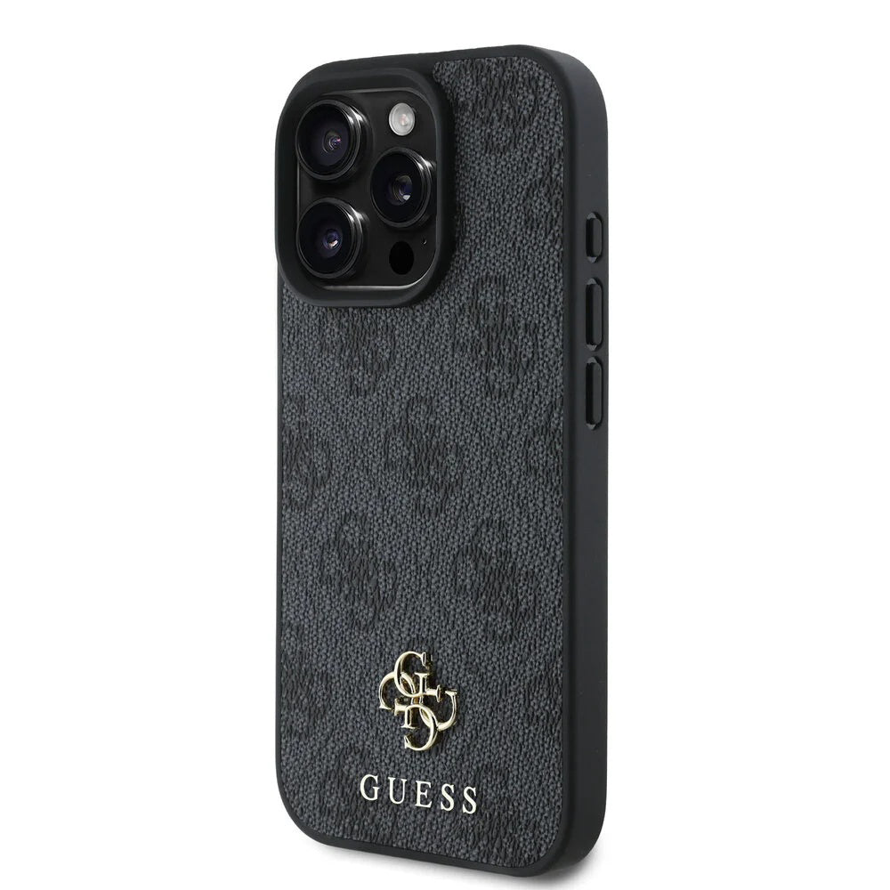 MagSafe Case for Apple iPhone 16 Pro, Guess, 4G Classic, Black