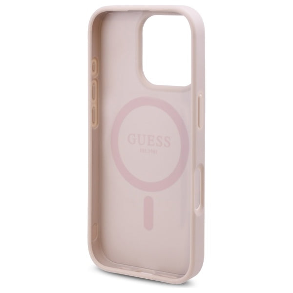 MagSafe cover til Apple iPhone 16 Pro, Guess, 4G Flowers Print, Pink