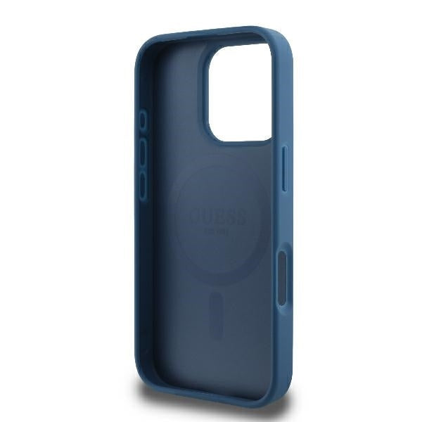 MagSafe cover til Apple iPhone 16 Pro, Guess, 4G Printed Stripes, Blå