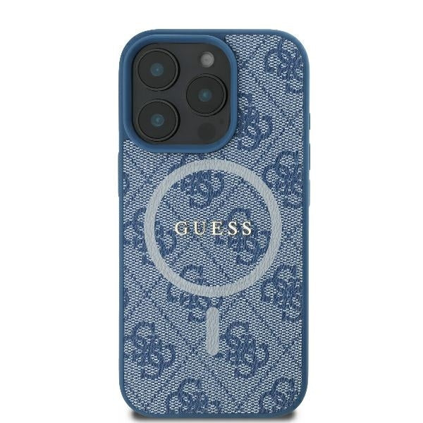 MagSafe cover til Apple iPhone 16 Pro, Guess, 4G Ring Classic Logo, Blå