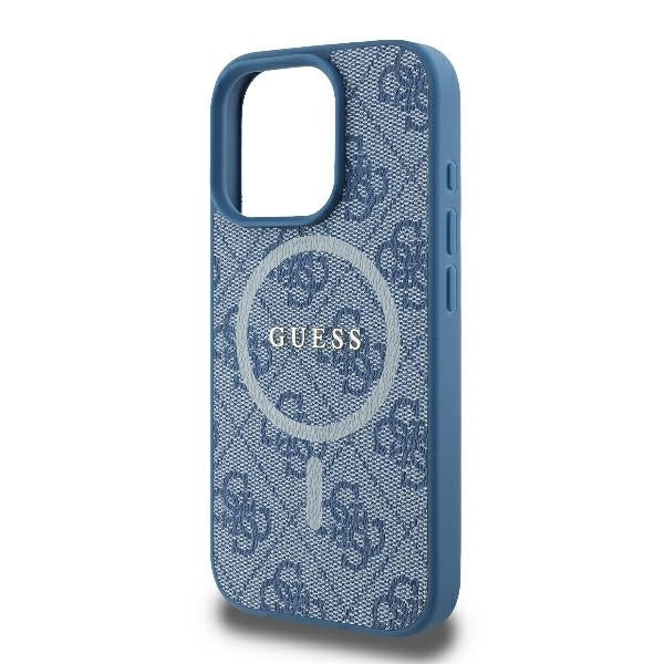MagSafe cover til Apple iPhone 16 Pro, Guess, 4G Ring Classic Logo, Blå