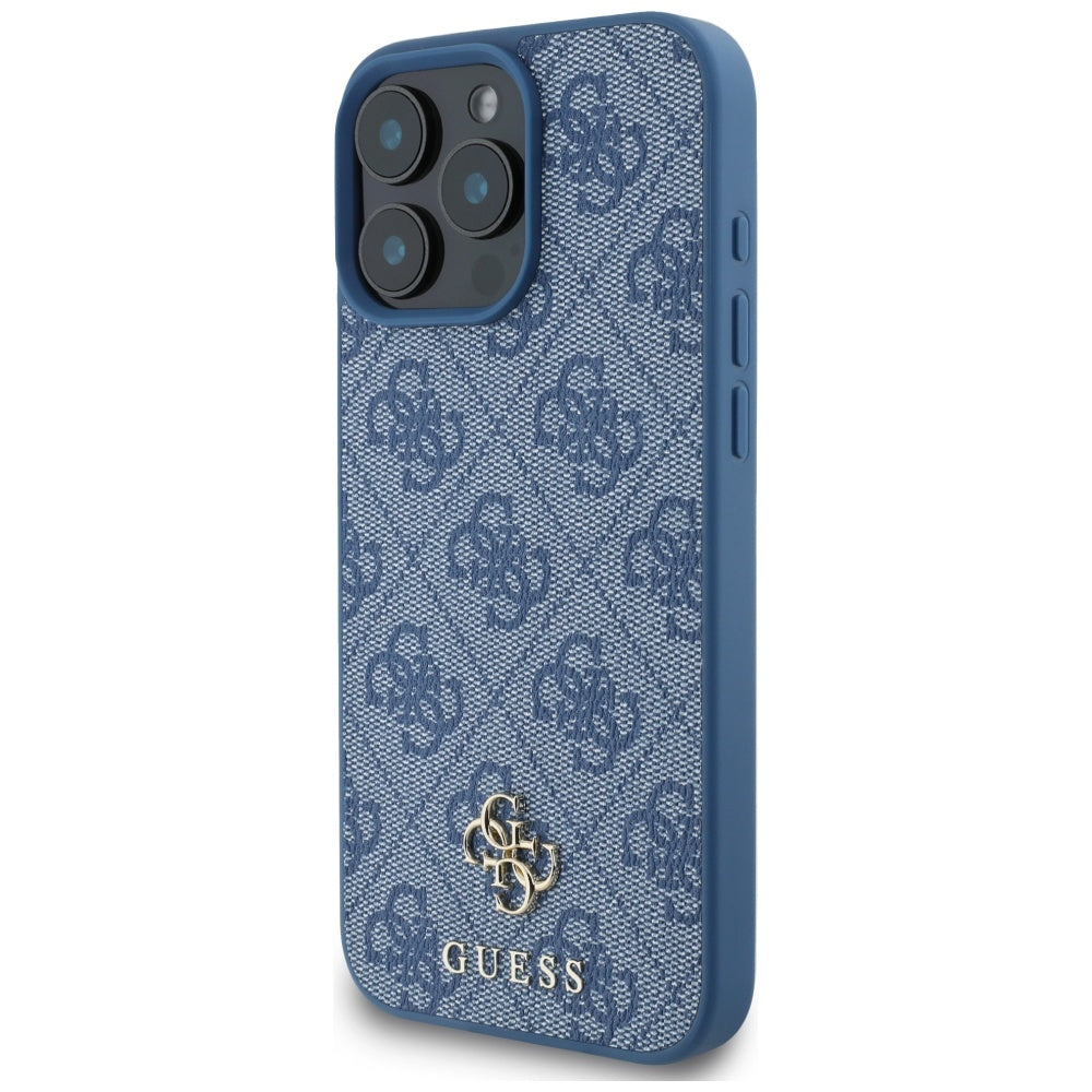 MagSafe cover til Apple iPhone 16 Pro, Guess, 4G Small and Classic Logo, Blå