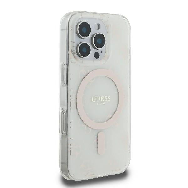 MagSafe cover til Apple iPhone 16 Pro, Guess, IML 4G Background, Hvid