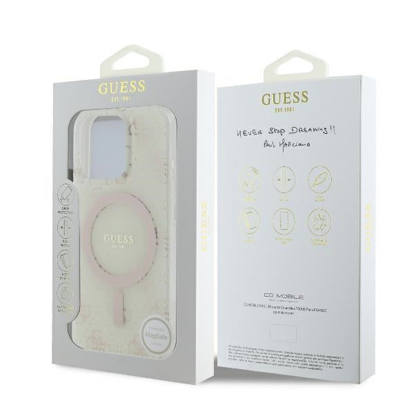 MagSafe cover til Apple iPhone 16 Pro, Guess, IML 4G Background, Hvid