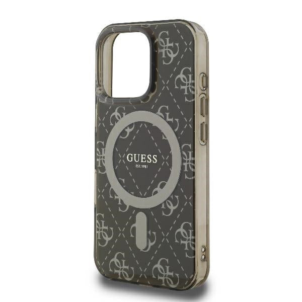 MagSafe cover til Apple iPhone 16 Pro, Guess, IML 4G Background, Brun