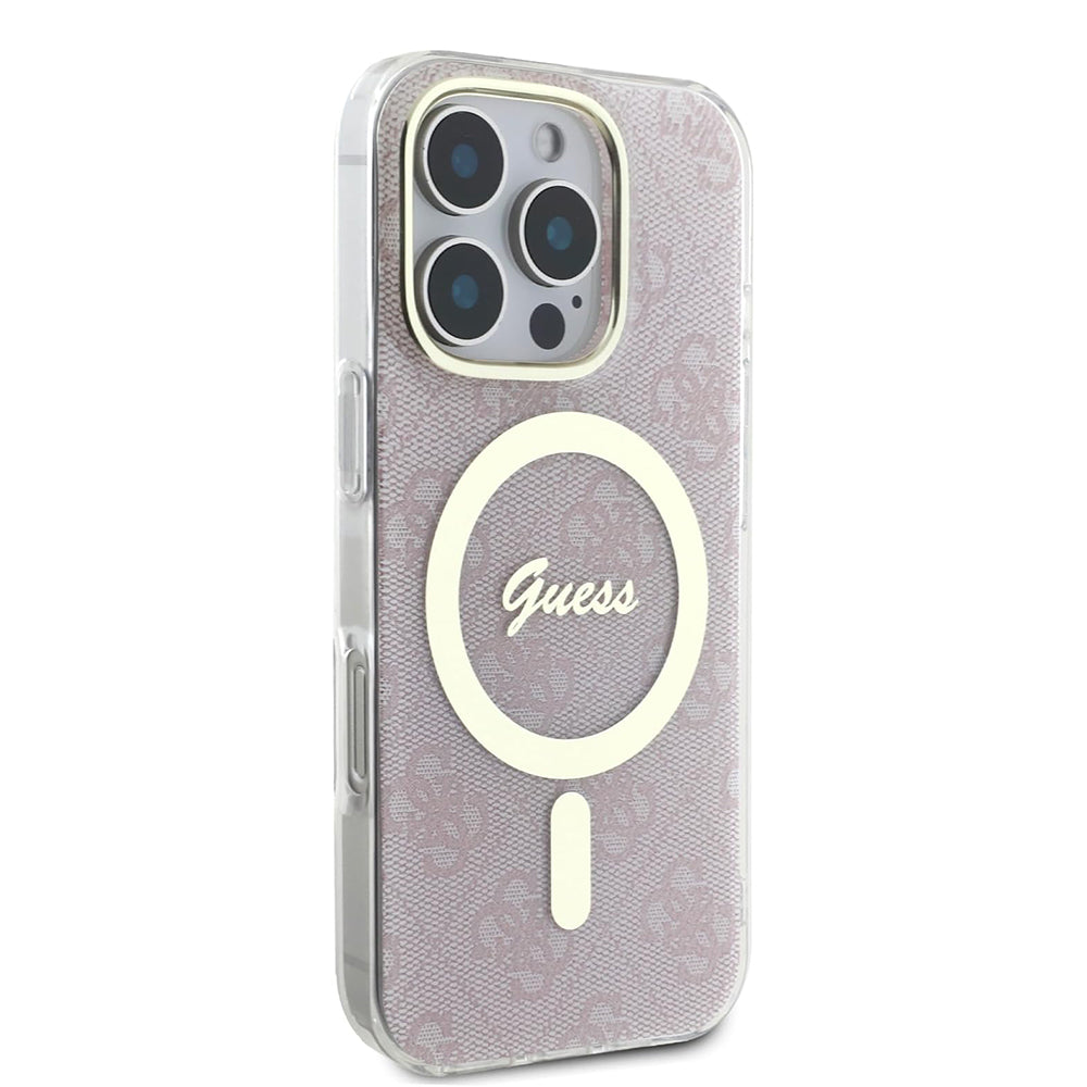 MagSafe cover til Apple iPhone 16 Pro, Guess, IML 4G, Pink