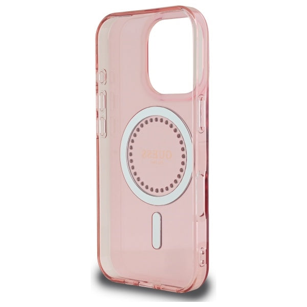 MagSafe cover til Apple iPhone 16 Pro, Guess, IML Rhinestone, Pink
