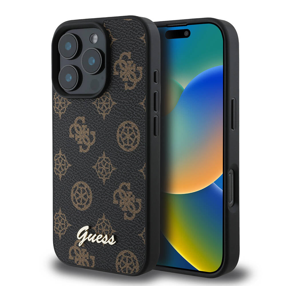 MagSafe cover til Apple iPhone 16 Pro, Guess, Peony Script, Sort