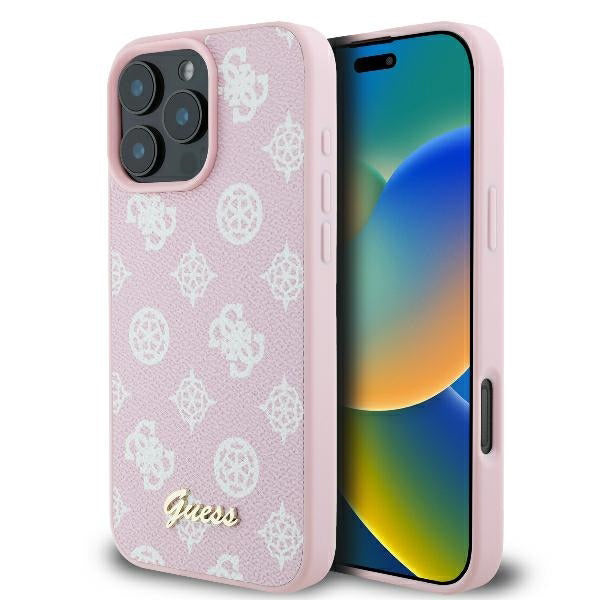 MagSafe cover til Apple iPhone 16 Pro, Guess, Peony Script, Pink