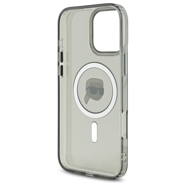 MagSafe cover til Apple iPhone 16 Pro, Karl Lagerfeld, IML Metal Karl's Head, Sort